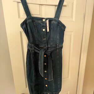 White House Black Market Denim Jumper Dress